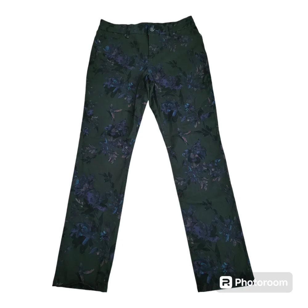 💕Bandolino floral Amy straight leg pants